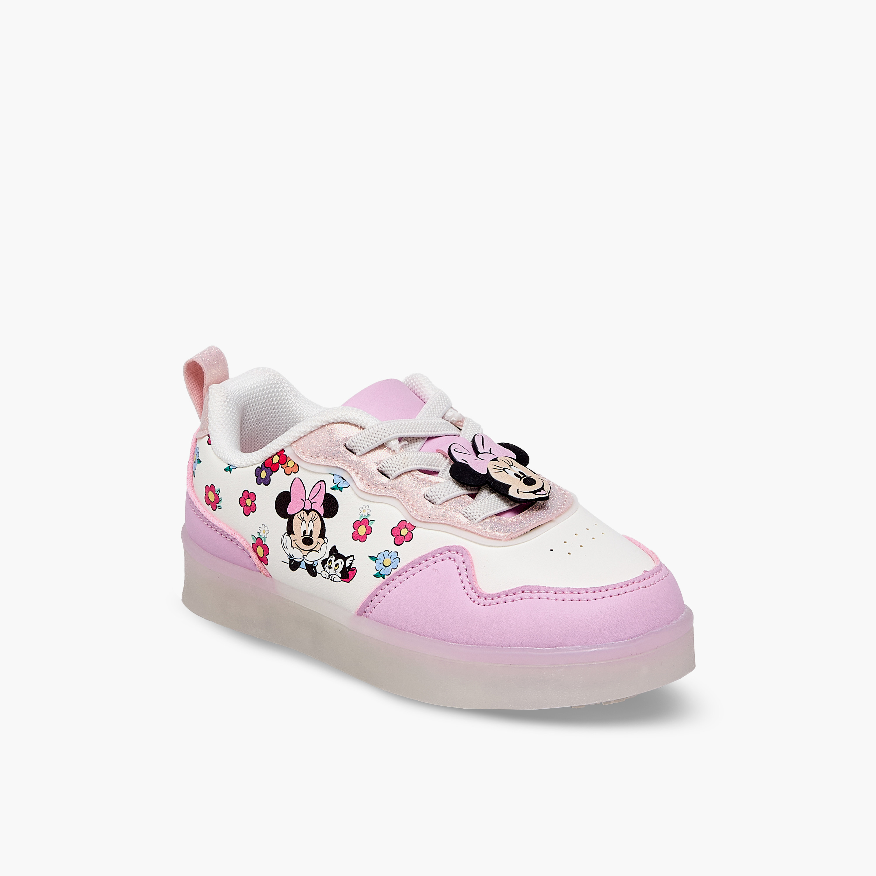 Disney Minnie Mouse Print Light-Up Ankle Sneakers-girls-shoes-sneakers-image-2