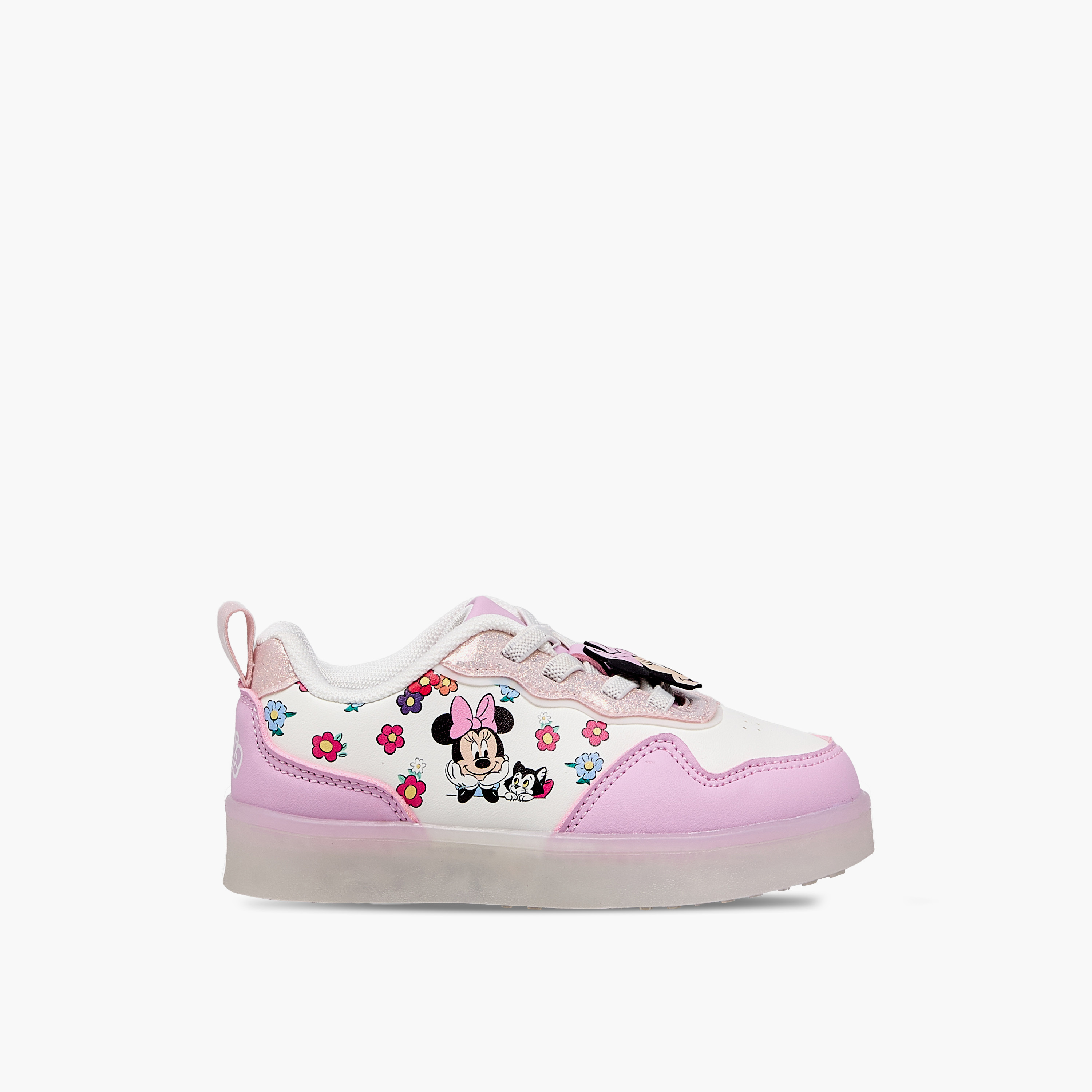 Disney Minnie Mouse Print Light-Up Ankle Sneakers-girls-shoes-sneakers-image-3