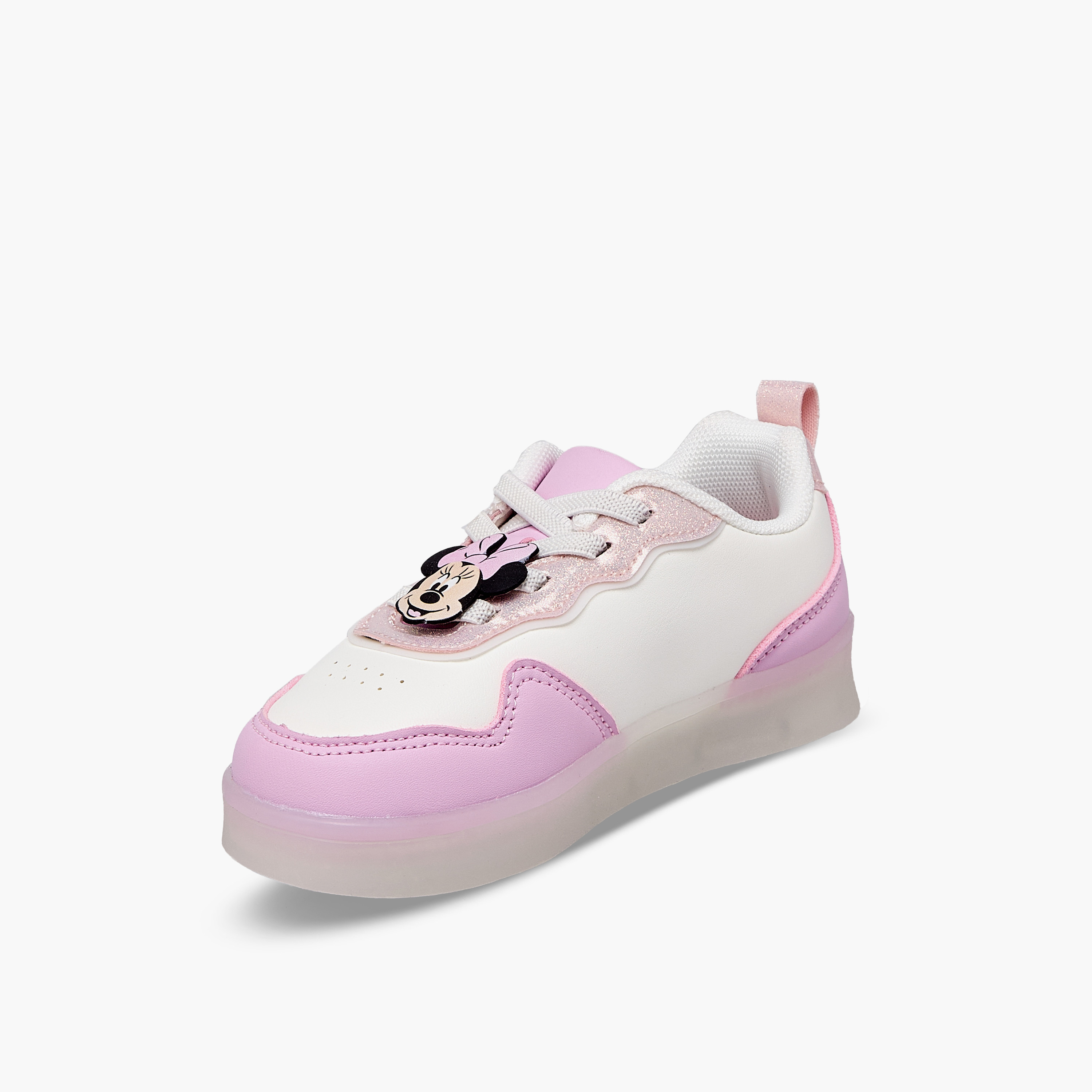 Disney Minnie Mouse Print Light-Up Ankle Sneakers-girls-shoes-sneakers-image-4