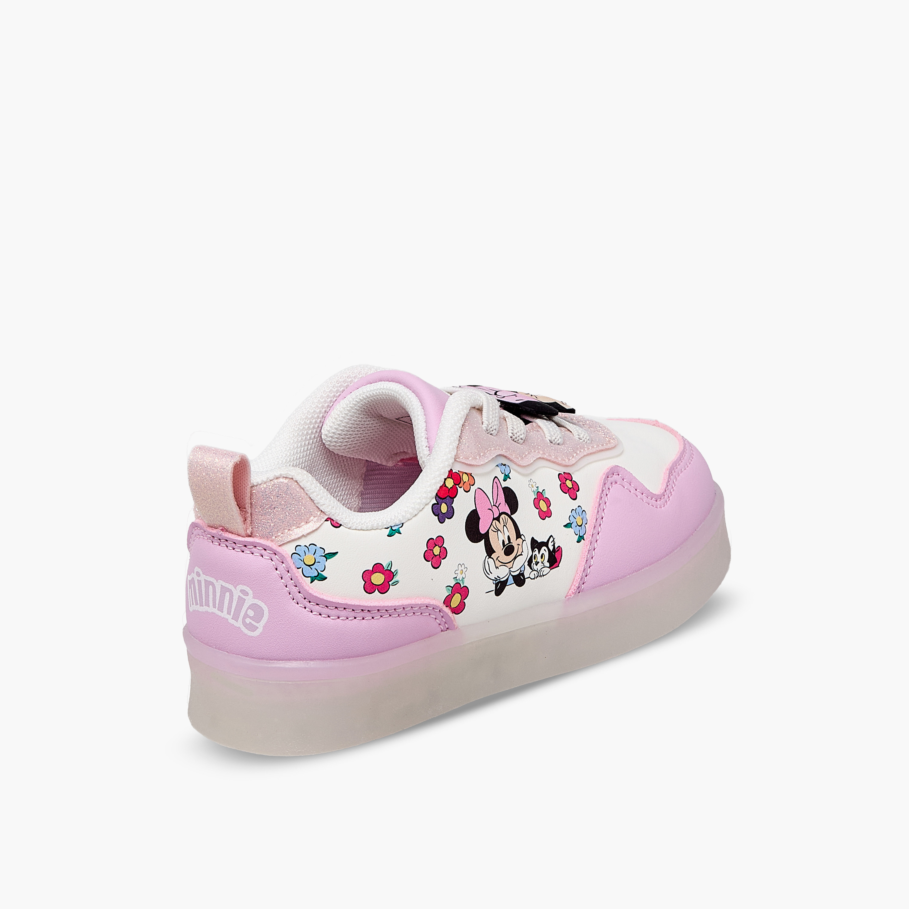 Disney Minnie Mouse Print Light-Up Ankle Sneakers-girls-shoes-sneakers-image-6