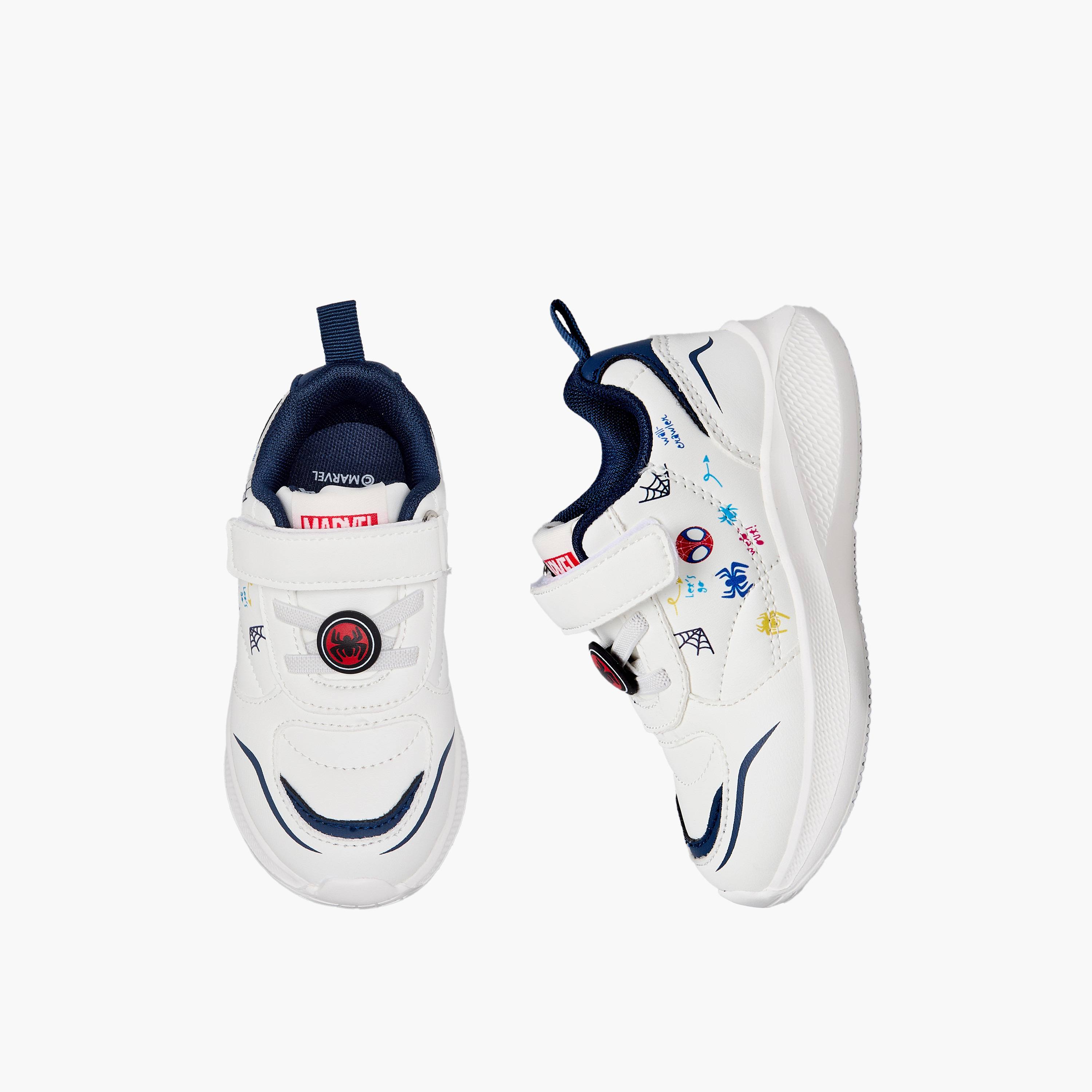 Marvel Boys Spider-Man Print Hook & Loop Ankle Sneakers-boys-shoes-sneakers-image-1