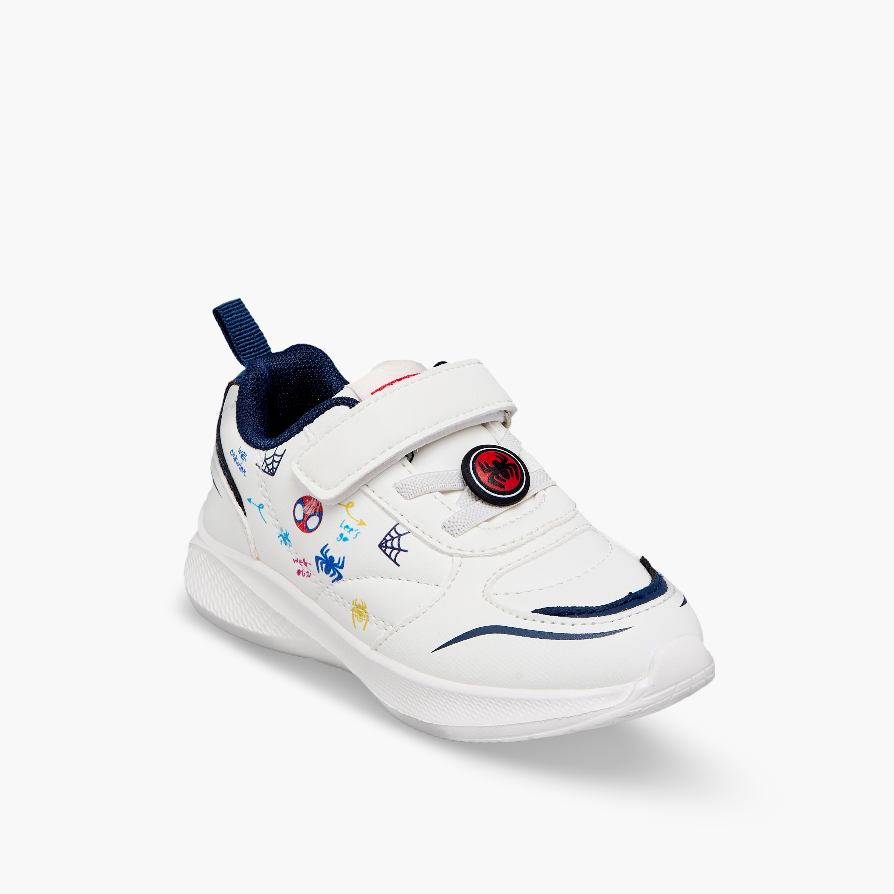 Marvel Boys Spider-Man Print Hook & Loop Ankle Sneakers-boys-shoes-sneakers-image-2