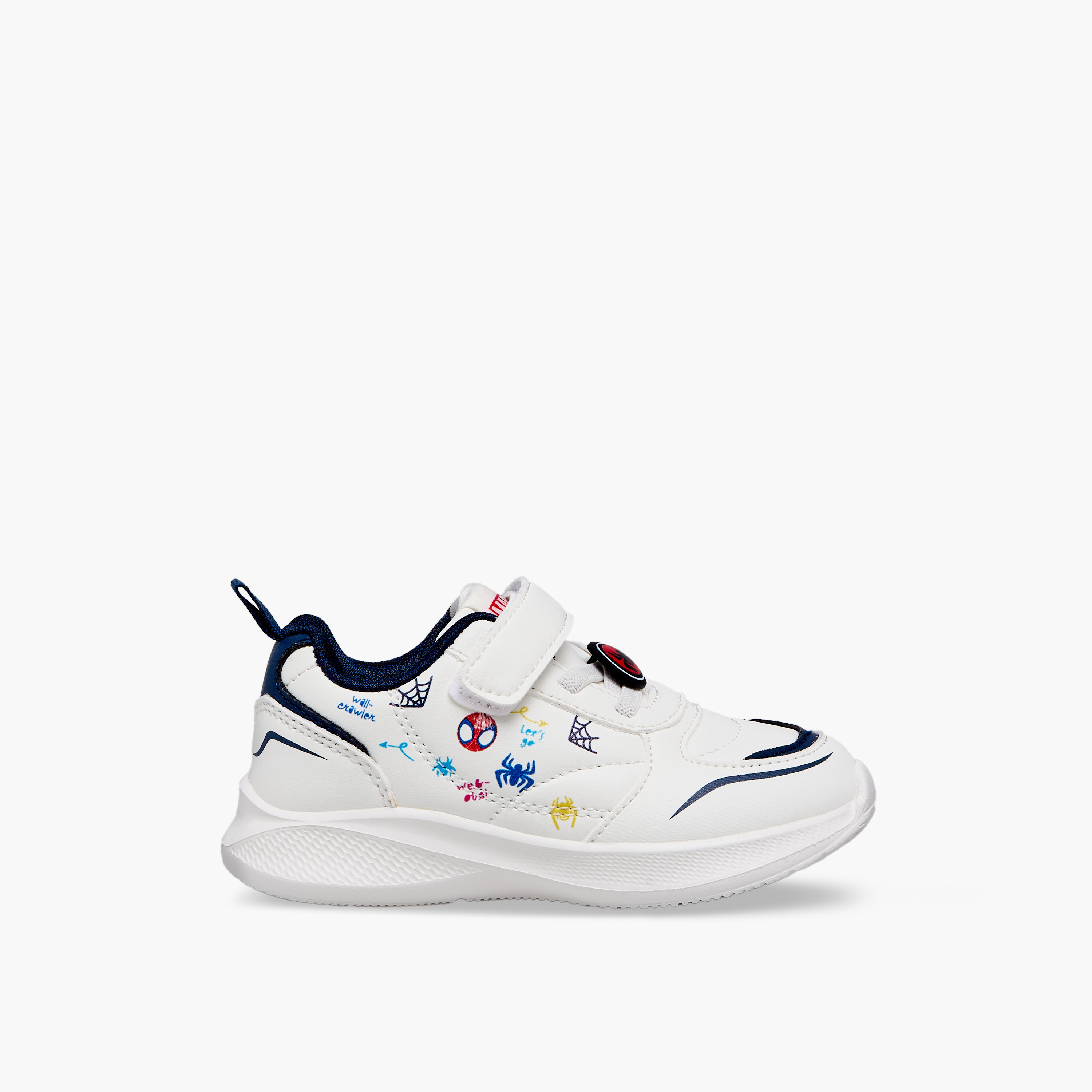 Marvel Boys Spider-Man Print Hook & Loop Ankle Sneakers-boys-shoes-sneakers-image-3