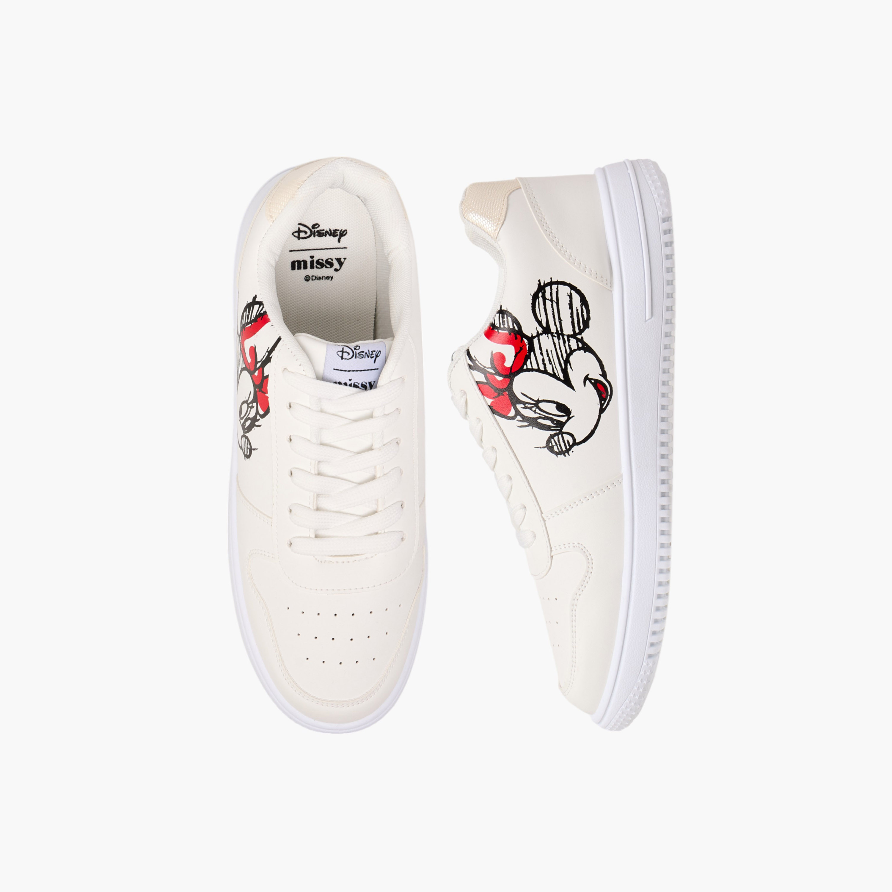 حذاء سنيكرز برباط وطبعات ميني ماوس من ديزني-women-shoes-sneakers-image-1