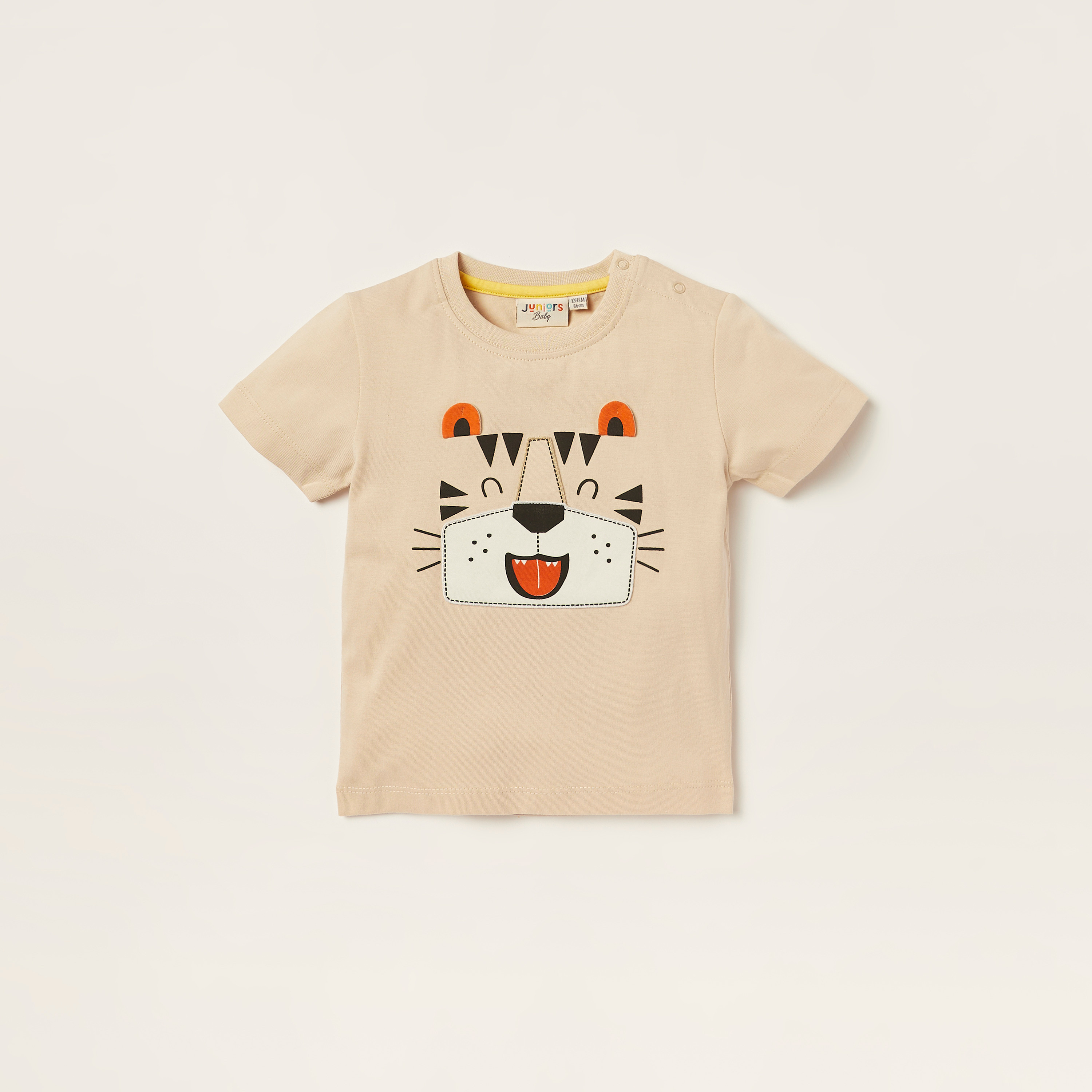 Juniors Printed Crew Neck T-shirt with Short Sleeves - Set of 3-baby-boys-clothing-multipacks-image-2