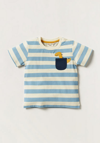 Juniors Printed Crew Neck T-shirt - Set of 3-T Shirts-image-5