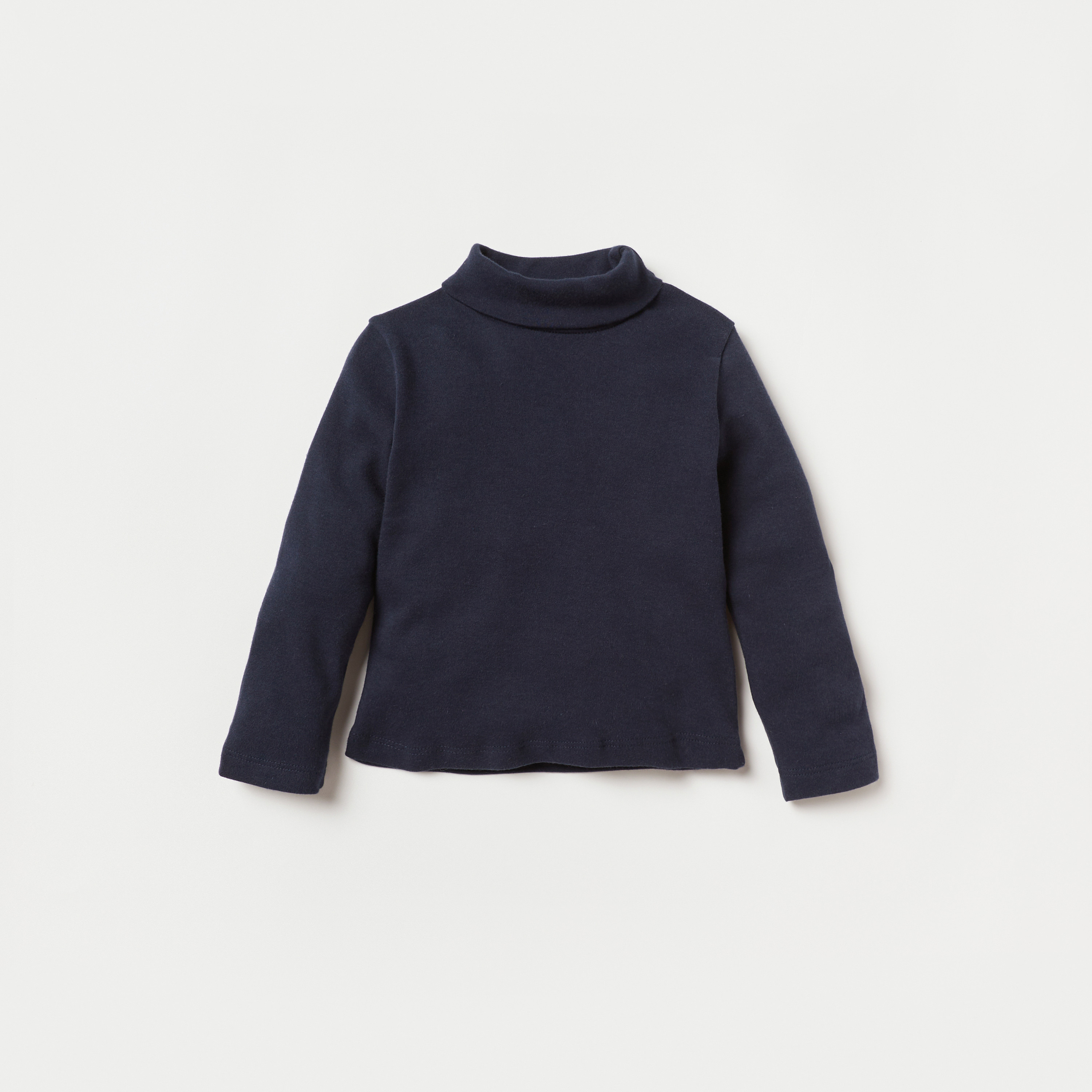 Juniors Solid Turtle Neck T-shirt with Long Sleeves - Set of 2-baby-boys-clothing-tshirtsandpolos-image-3
