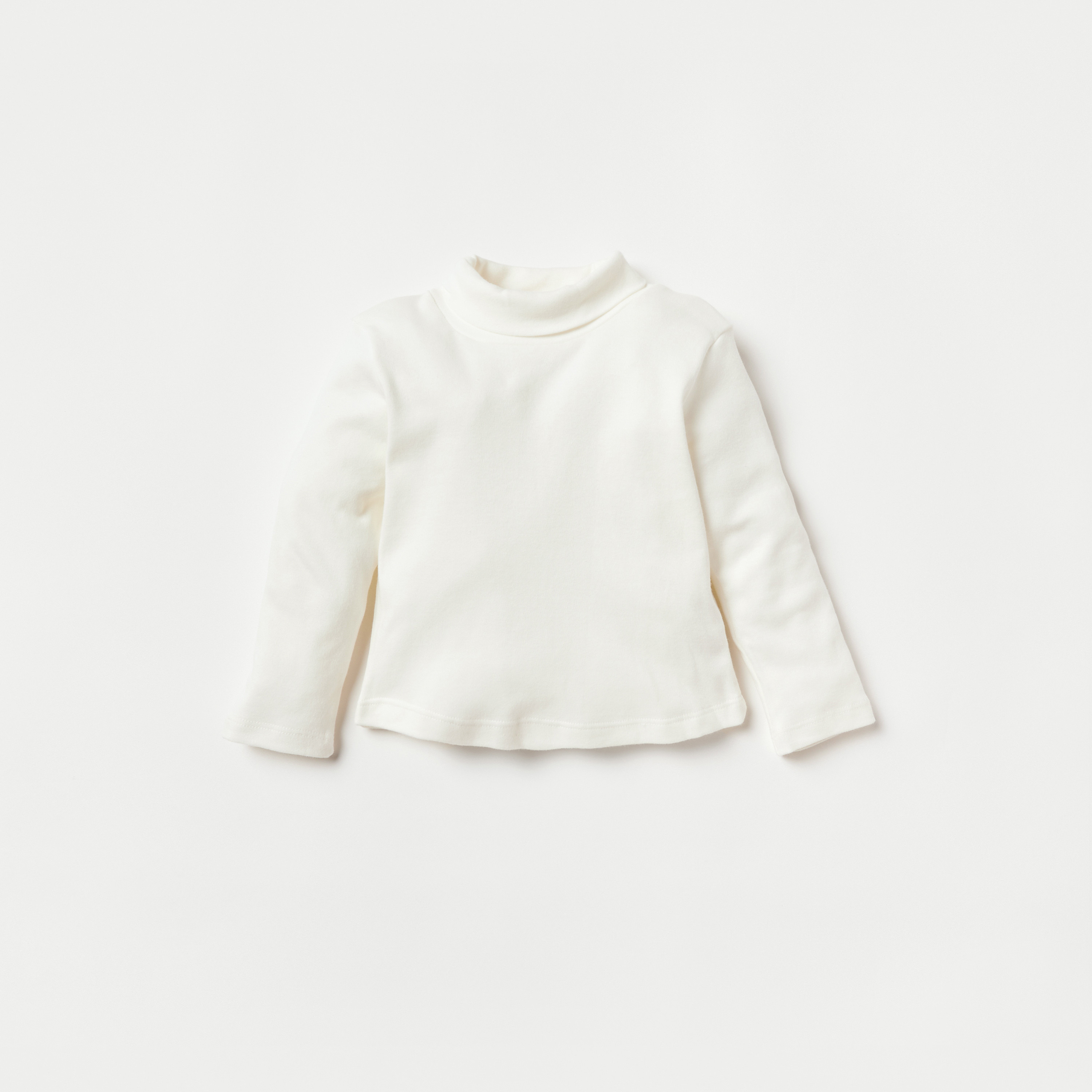 Juniors Solid Turtle Neck T-shirt with Long Sleeves - Set of 2-baby-boys-clothing-tshirtsandpolos-image-4