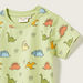 Juniors Dinosaur Print T-shirt with Crew Neck and Short Sleeves-T Shirts-thumbnail-1