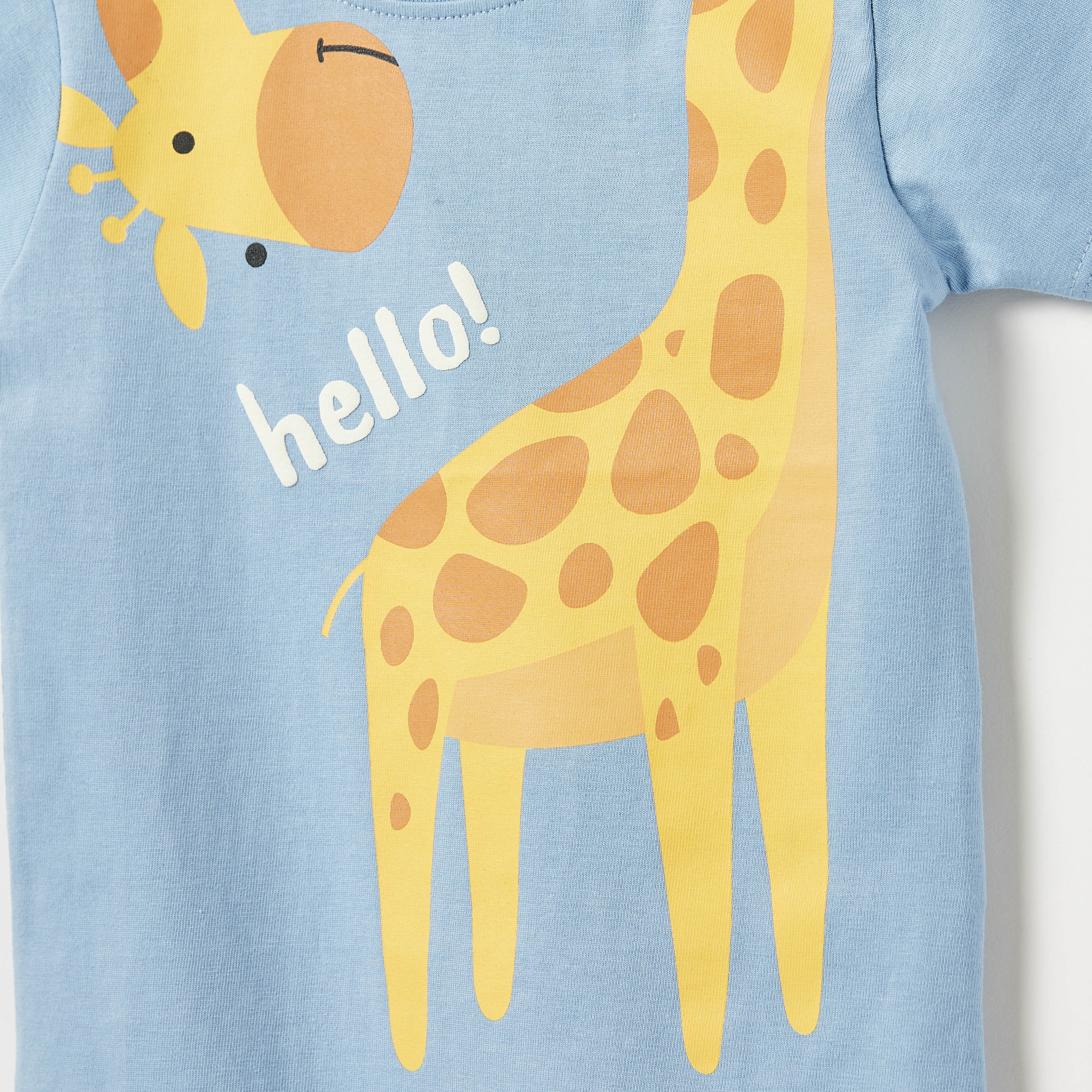 Juniors Giraffe Print T-shirt with Crew Neck and Short Sleeves-baby-boys-clothing-tshirtsandpolos-image-2