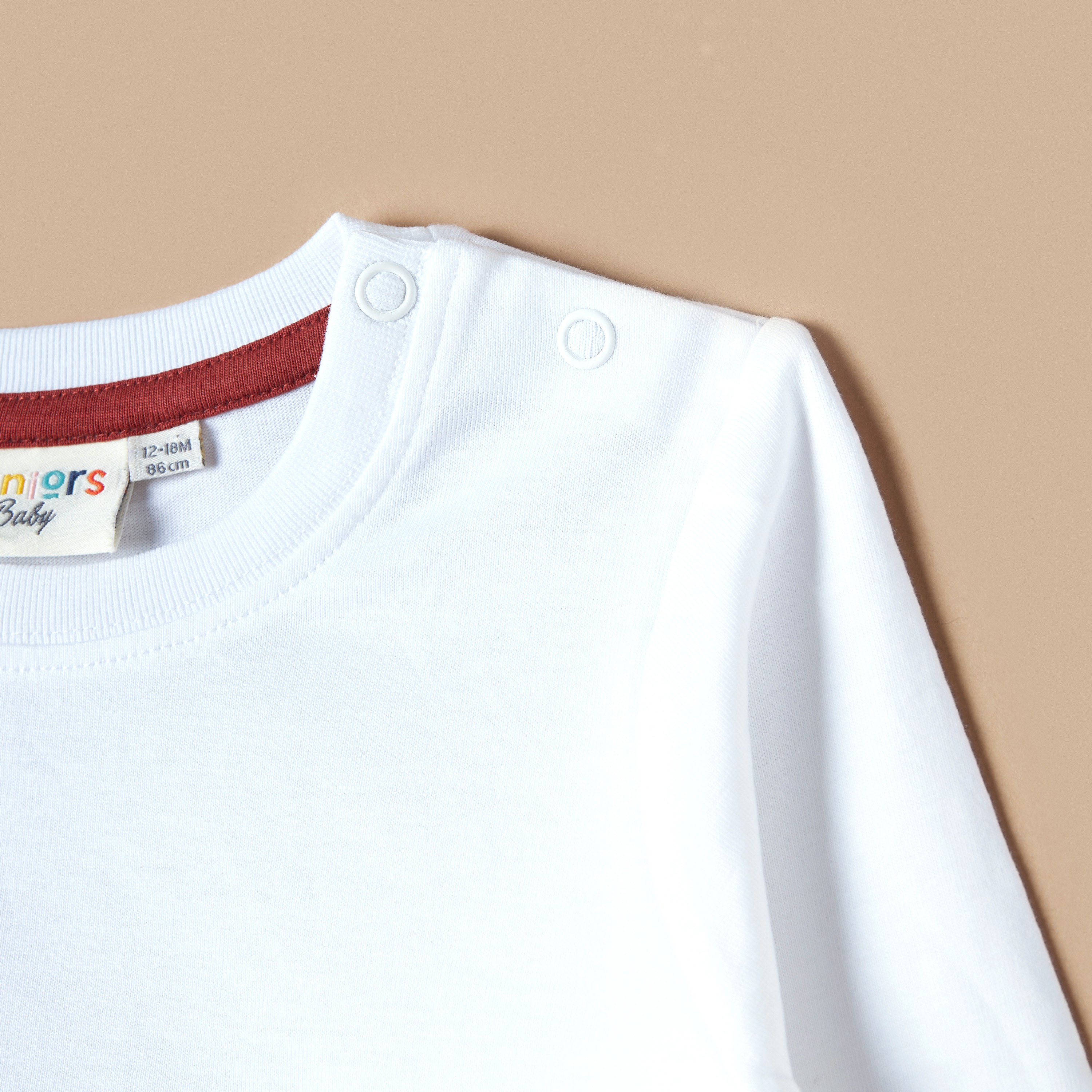 Juniors Printed T-shirt with Crew Neck and Long Sleeves-baby-boys-clothing-tshirtsandpolos-image-2