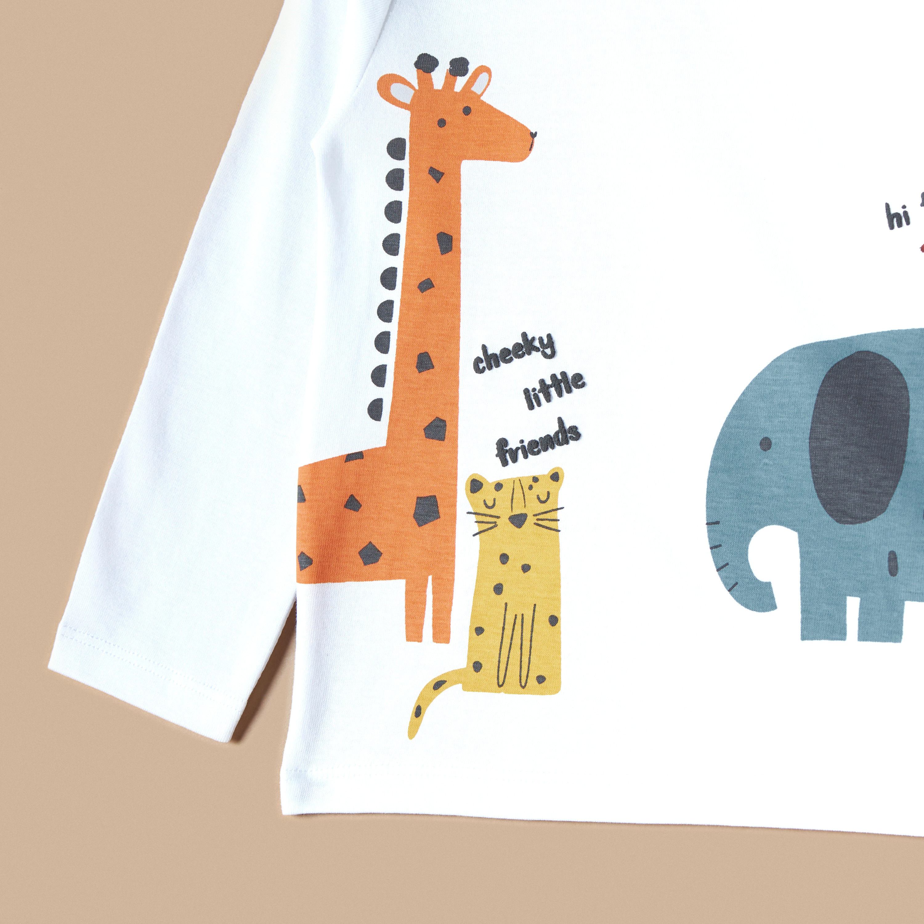 Juniors Printed T-shirt with Crew Neck and Long Sleeves-baby-boys-clothing-tshirtsandpolos-image-3