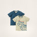 Juniors Tiger Print Crew Neck T-shirt - Set of 2-T Shirts-thumbnail-0