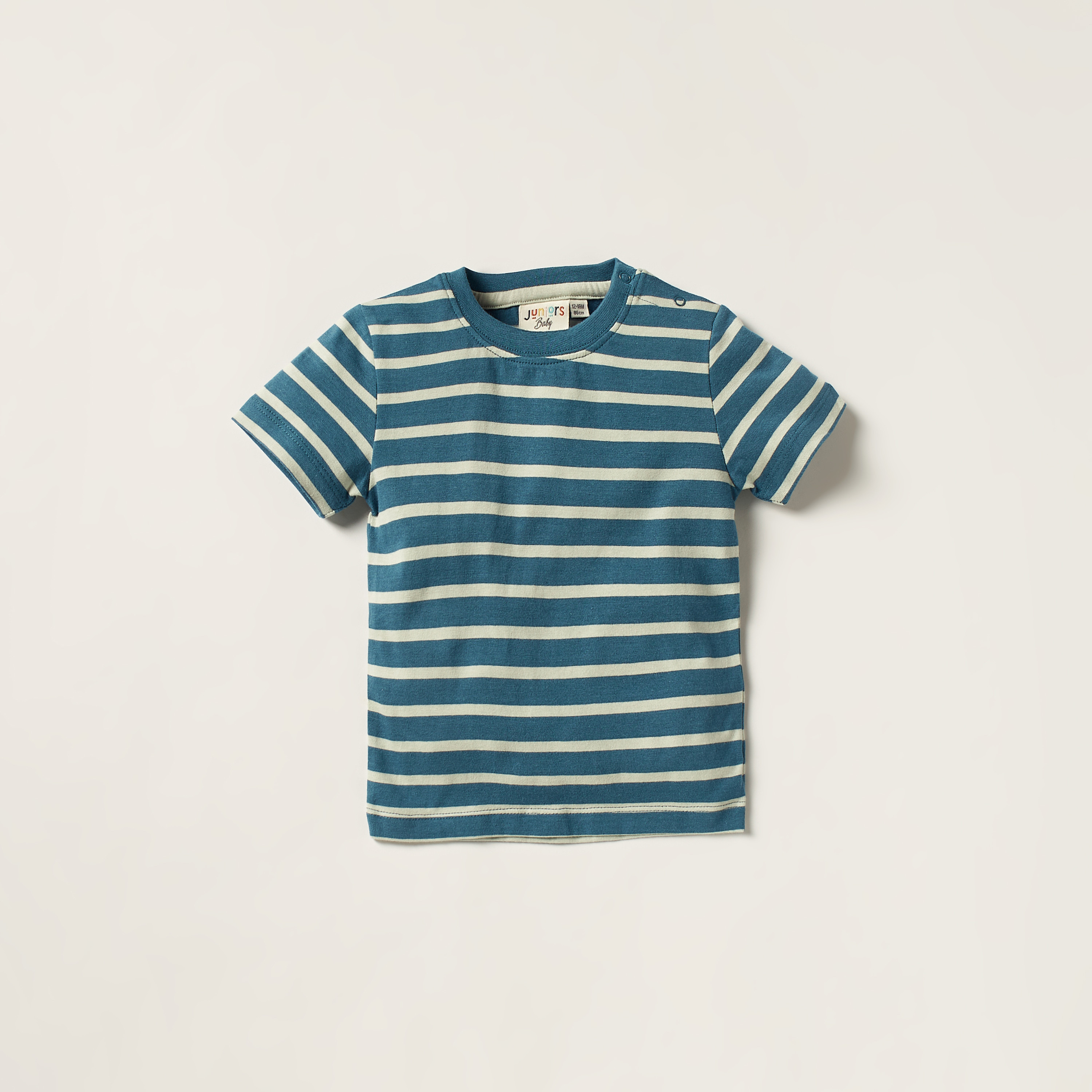 Juniors Printed T-shirt with Short Sleeves and Round Neck - Set of 2-baby-boys-clothing-tshirtsandpolos-image-4