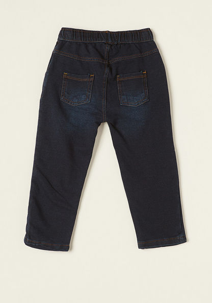 Juniors Regular Fit Denim Jeans with Drawstring Closure-Pants-image-3