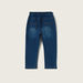 Juniors Blue Regular Fit Denim Pants with Drawstring Closure-Jeans-thumbnailMobile-2
