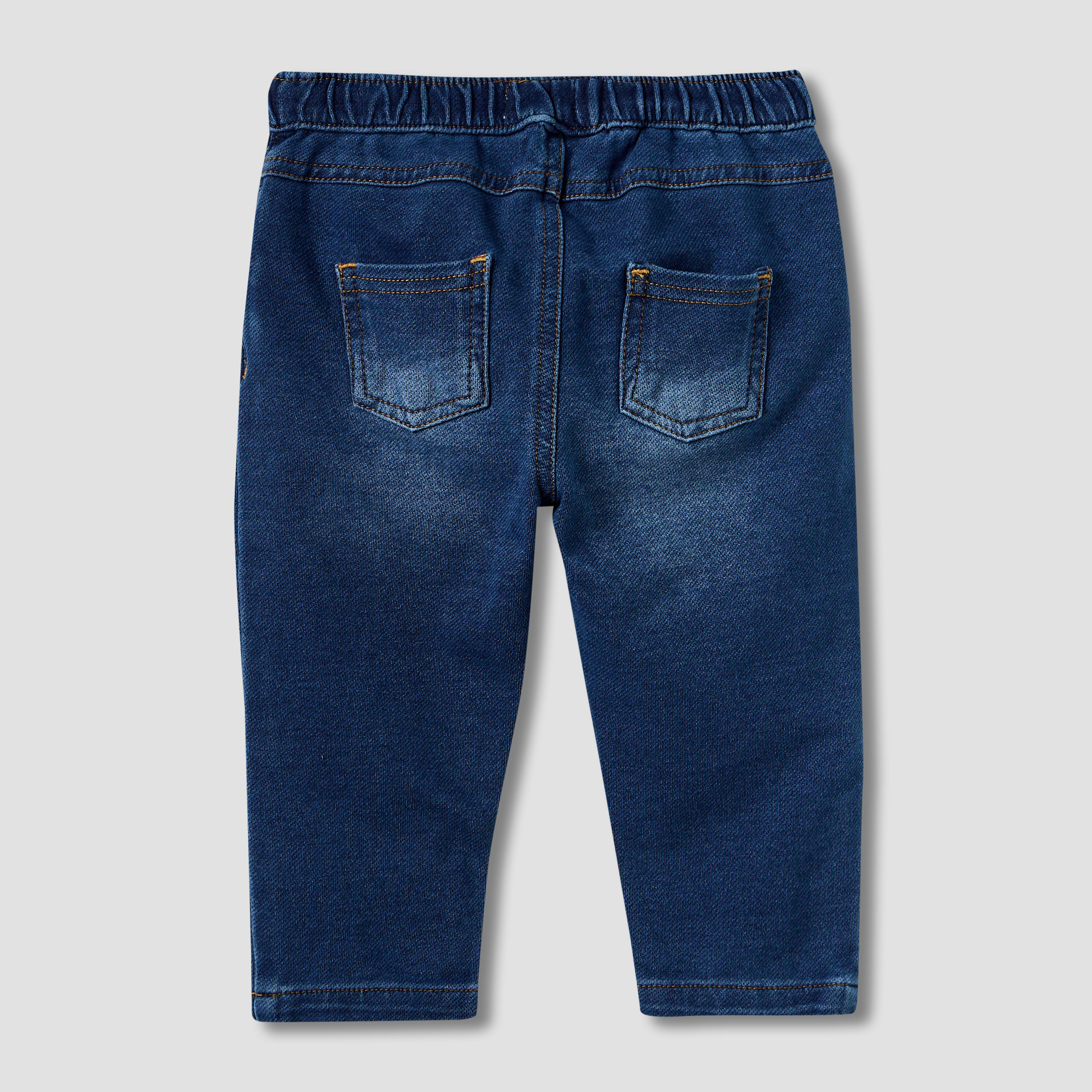 بنطلون جينز سادة برباط إغلاق من جونيورز-baby-boys-clothing-bottoms-jeans-image-5