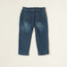 Juniors Blue Regular Fit Denim Pants with Drawstring Closure-Jeans-thumbnailMobile-2