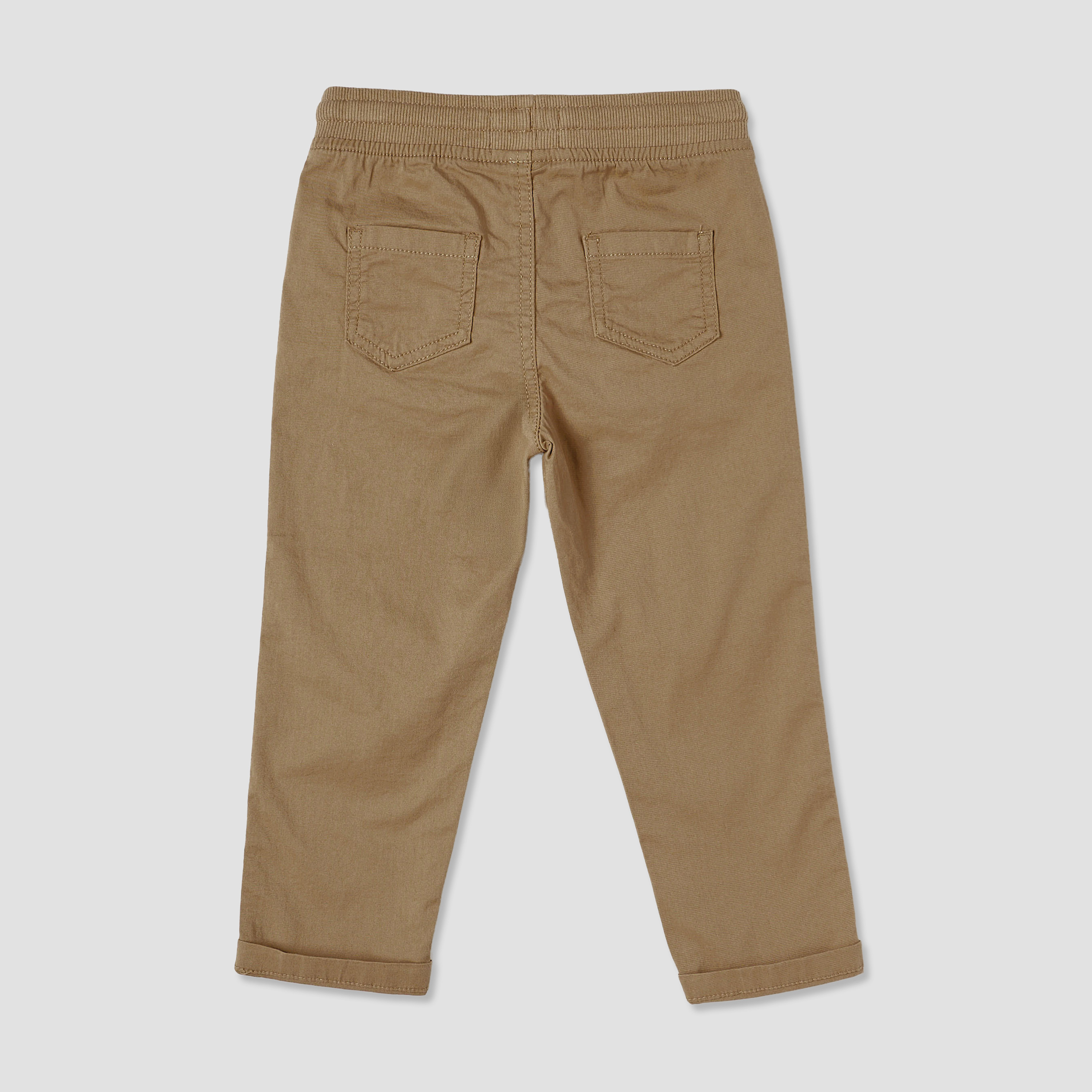 Juniors Solid Trousers with Drawstring Closure-baby-boys-clothing-bottoms-jeans-image-2