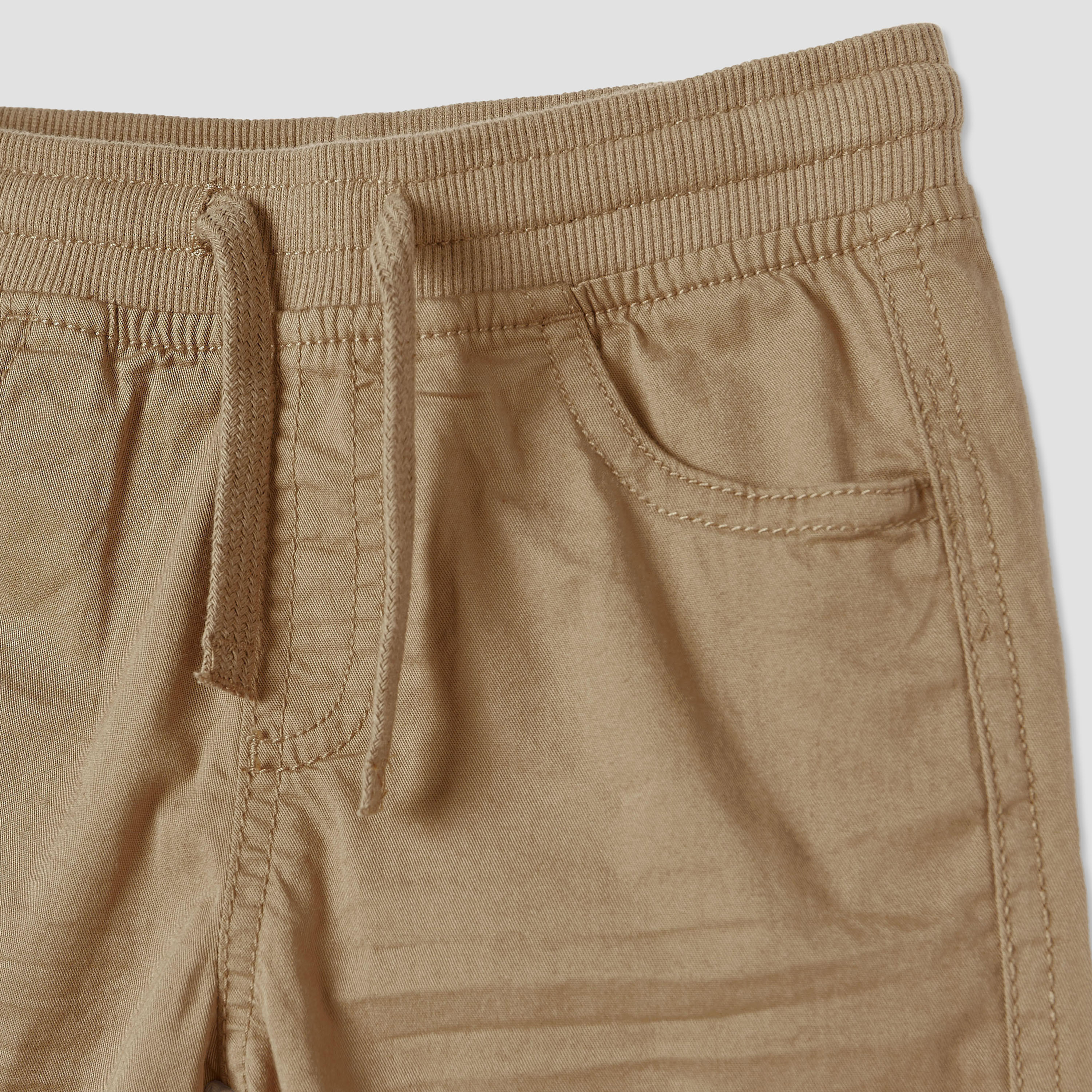 Juniors Solid Trousers with Drawstring Closure-baby-boys-clothing-bottoms-jeans-image-3