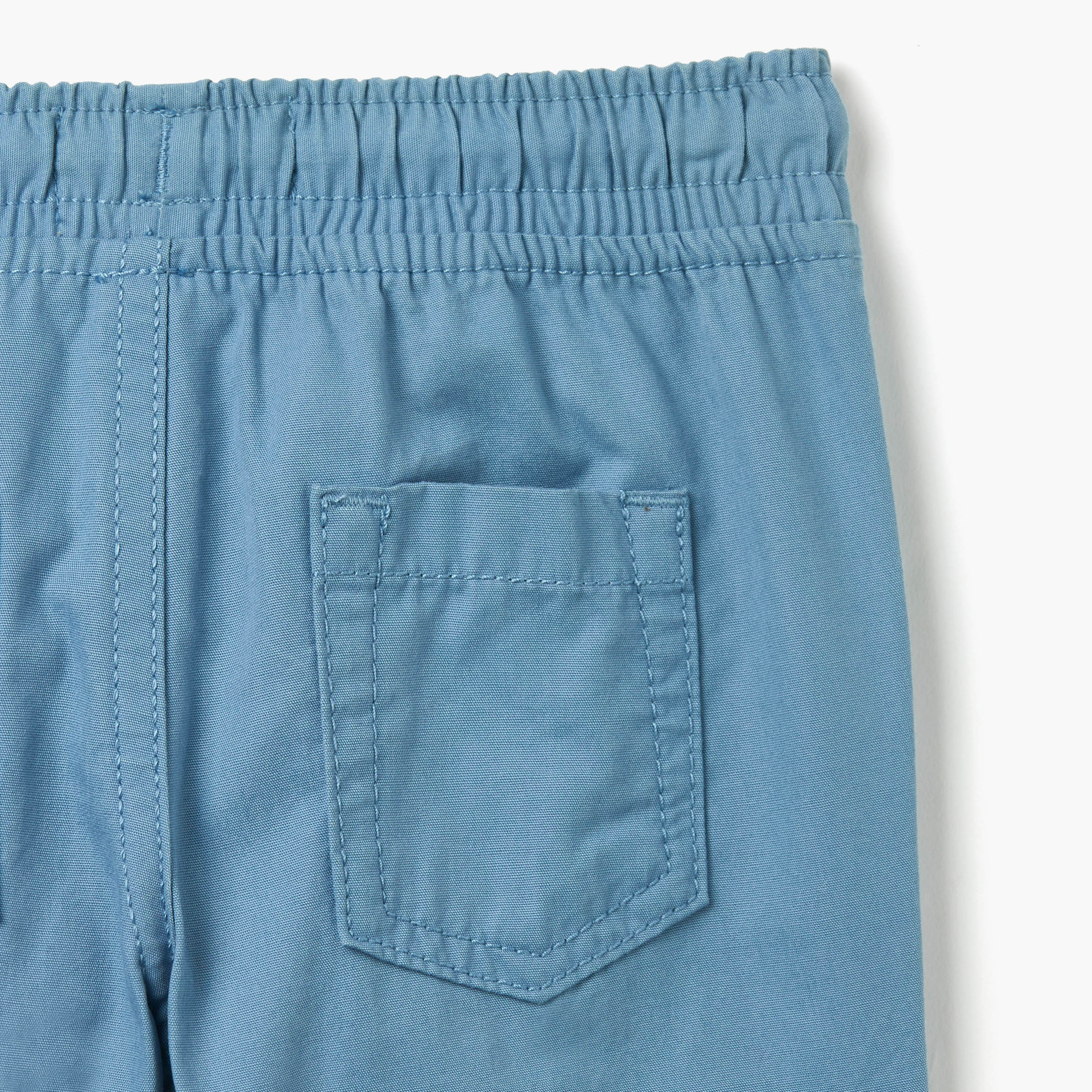 Solid Shorts with Drawstring Closure and Pockets-baby-boys-clothing-bottoms-shorts-image-4
