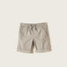 Juniors Solid Mid-Rise Shorts with Drawstring Closure and Pockets-Shorts-thumbnail-0