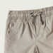 Juniors Solid Mid-Rise Shorts with Drawstring Closure and Pockets-Shorts-thumbnailMobile-1
