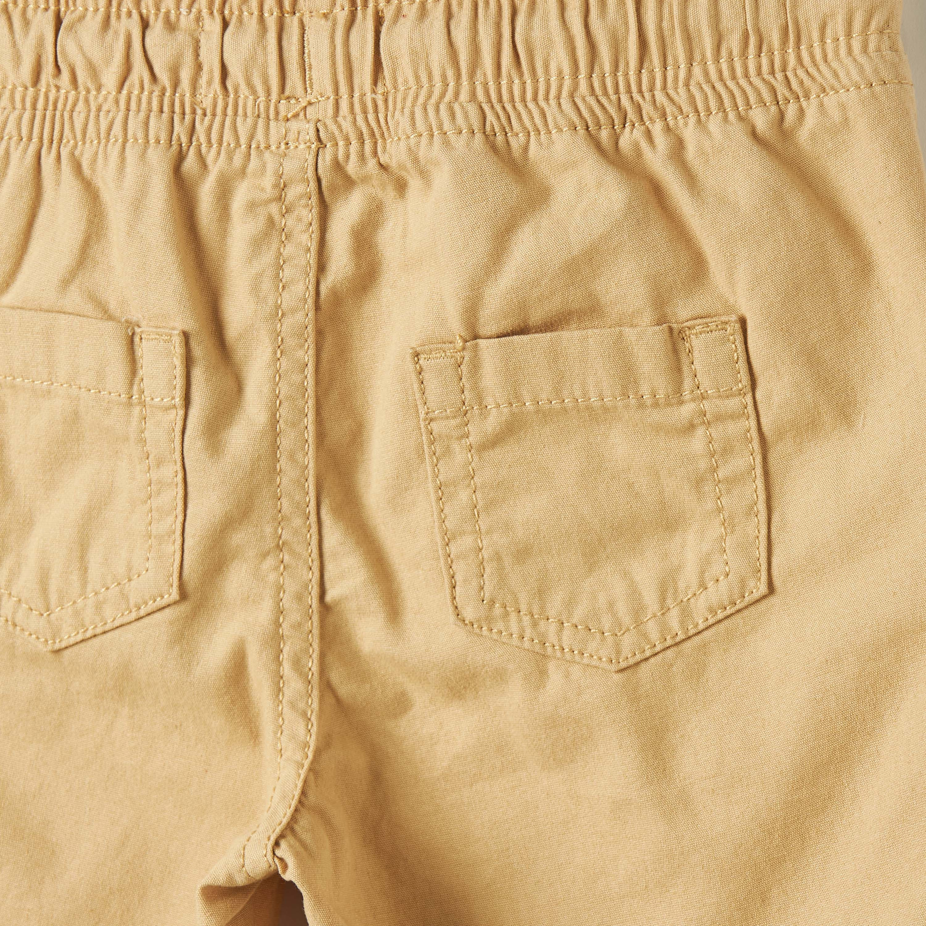 Solid Shorts with Drawstring Closure and Pockets-baby-boys-clothing-bottoms-shorts-image-4