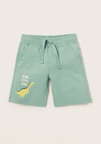 Juniors Solid Shorts with Drawstring Closure and Pockets - Set of 2-Shorts-image-1