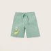 Juniors Solid Shorts with Drawstring Closure and Pockets - Set of 2-Shorts-thumbnailMobile-1