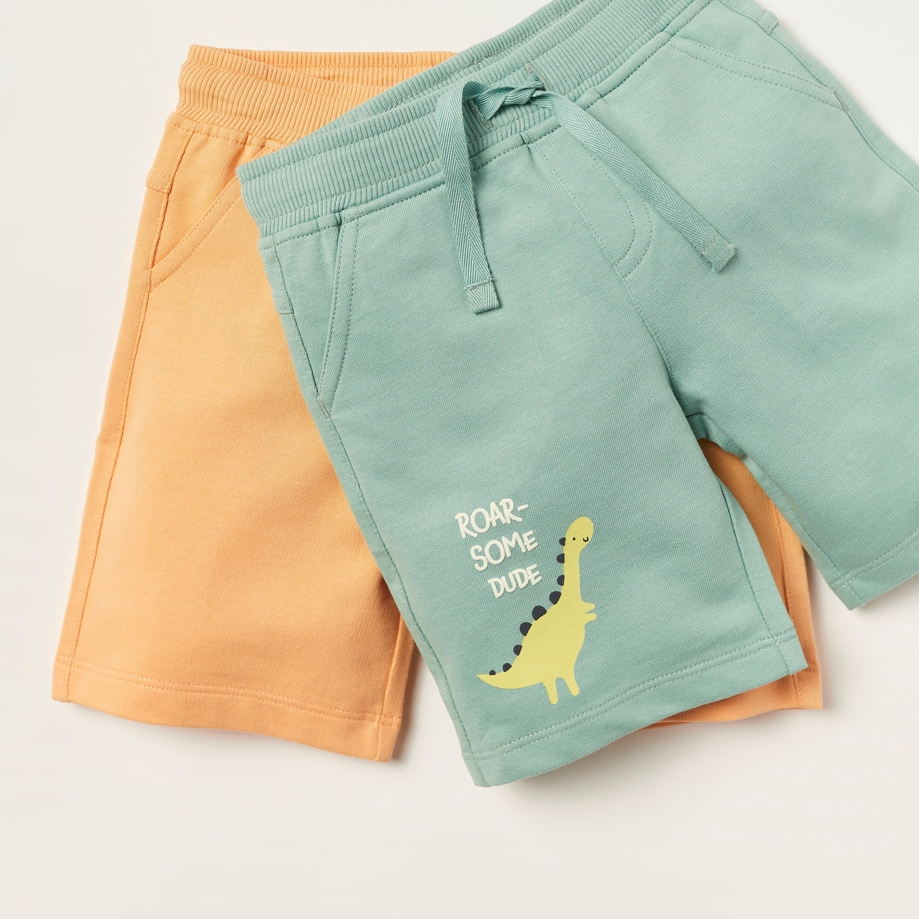 Juniors Solid Shorts with Drawstring Closure and Pockets - Set of 2-baby-boys-clothing-multipacks-image-4