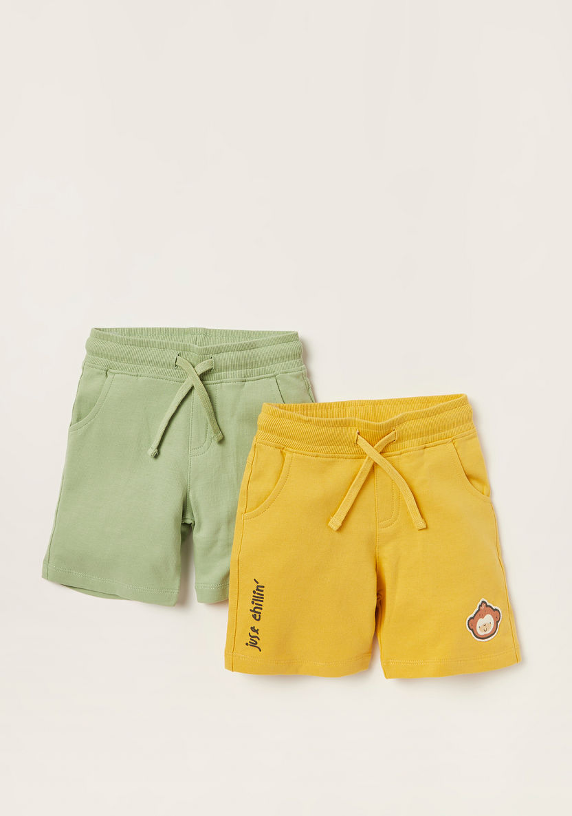 Juniors Animal Applique Shorts with Drawstring Closure - Set of 2-Multipacks-image-0