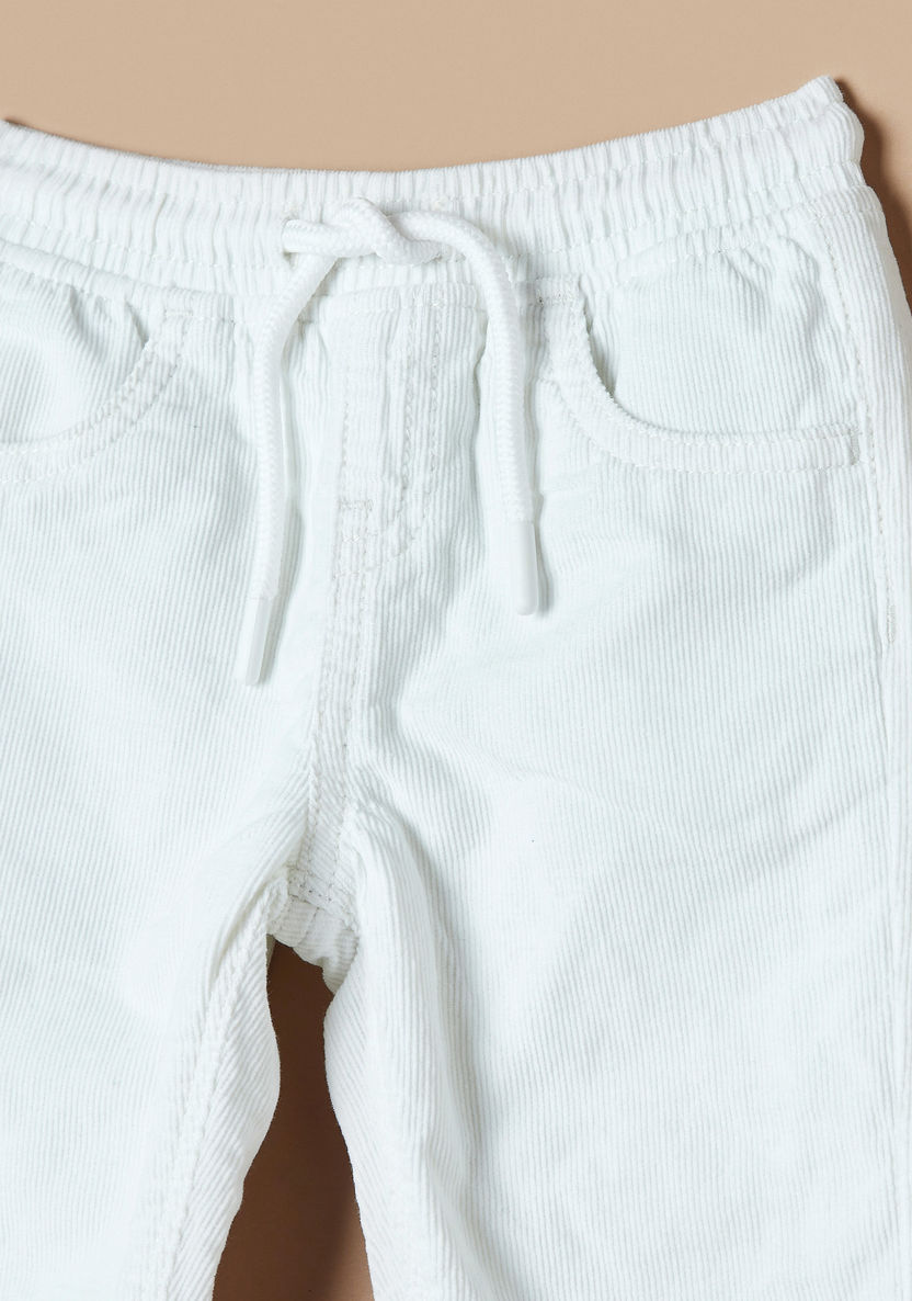 Juniors Solid Pants with Drawstring Closure and Pockets-Pants-image-1