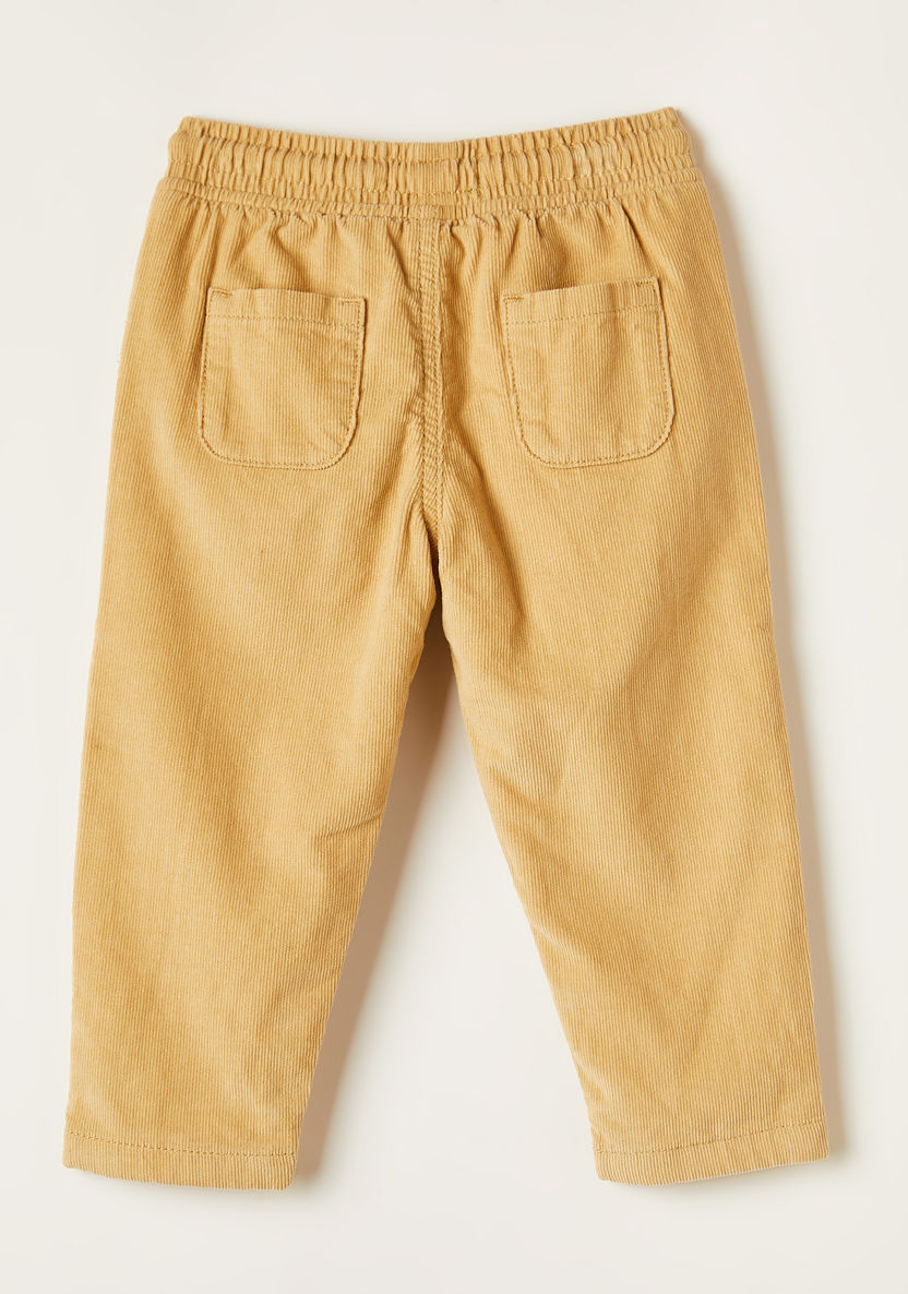 Juniors Solid Pants with Drawstring Closure and Pocket-Pants-image-3