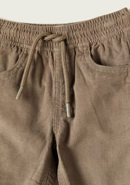 Juniors Solid Pants with Drawstring Closure and Pocket-Pants-image-1