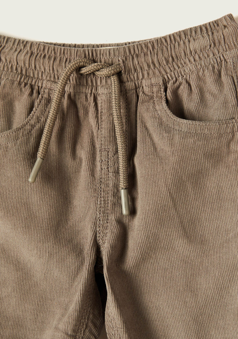 Juniors Solid Pants with Drawstring Closure and Pocket-Pants-image-1
