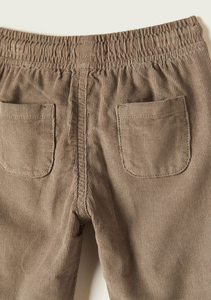 Juniors Solid Pants with Drawstring Closure and Pocket-Pants-image-3