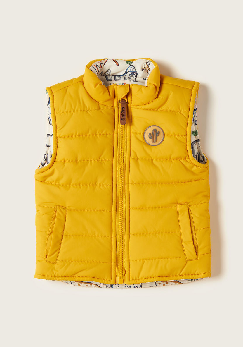 Juniors Sleeveless Gilet with Zip Closure and Pockets-Coats and Jackets-image-0