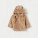 Giggles Textured Jacket with Hood and Zip Closure-Coats and Jackets-thumbnail-0