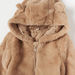 Giggles Textured Jacket with Hood and Zip Closure-Coats and Jackets-thumbnail-1