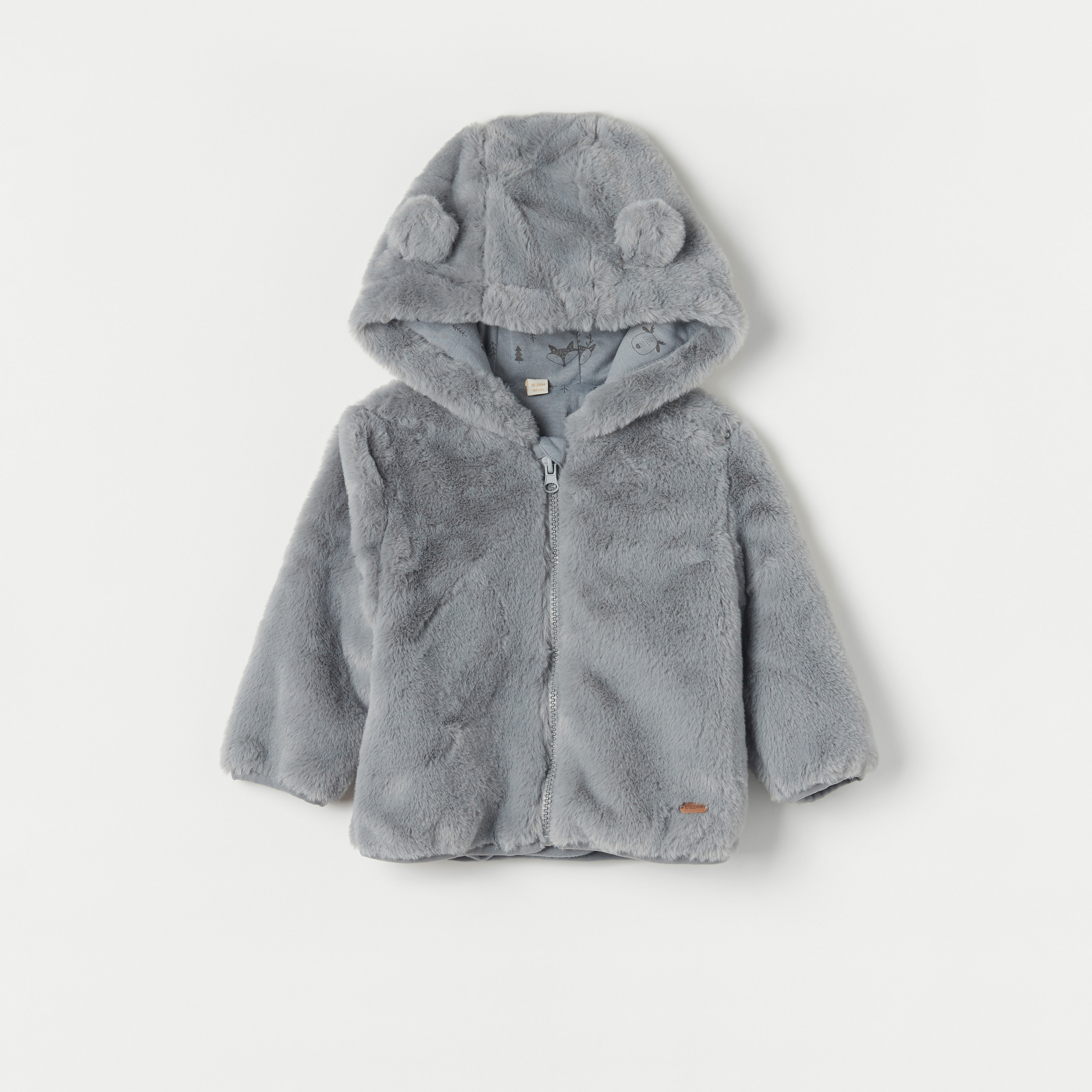Giggles Textured Jacket with Hood and Zip Closure-baby-boys-clothing-winterwear-jacketsandblazers-image-1