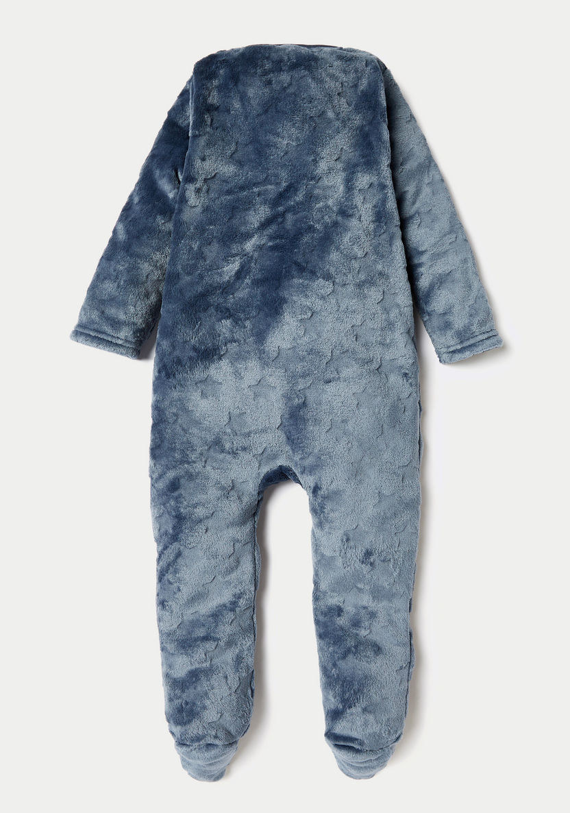 Juniors Textured Romper with Long Sleeves-Rompers, Dungarees & Jumpsuits-image-2