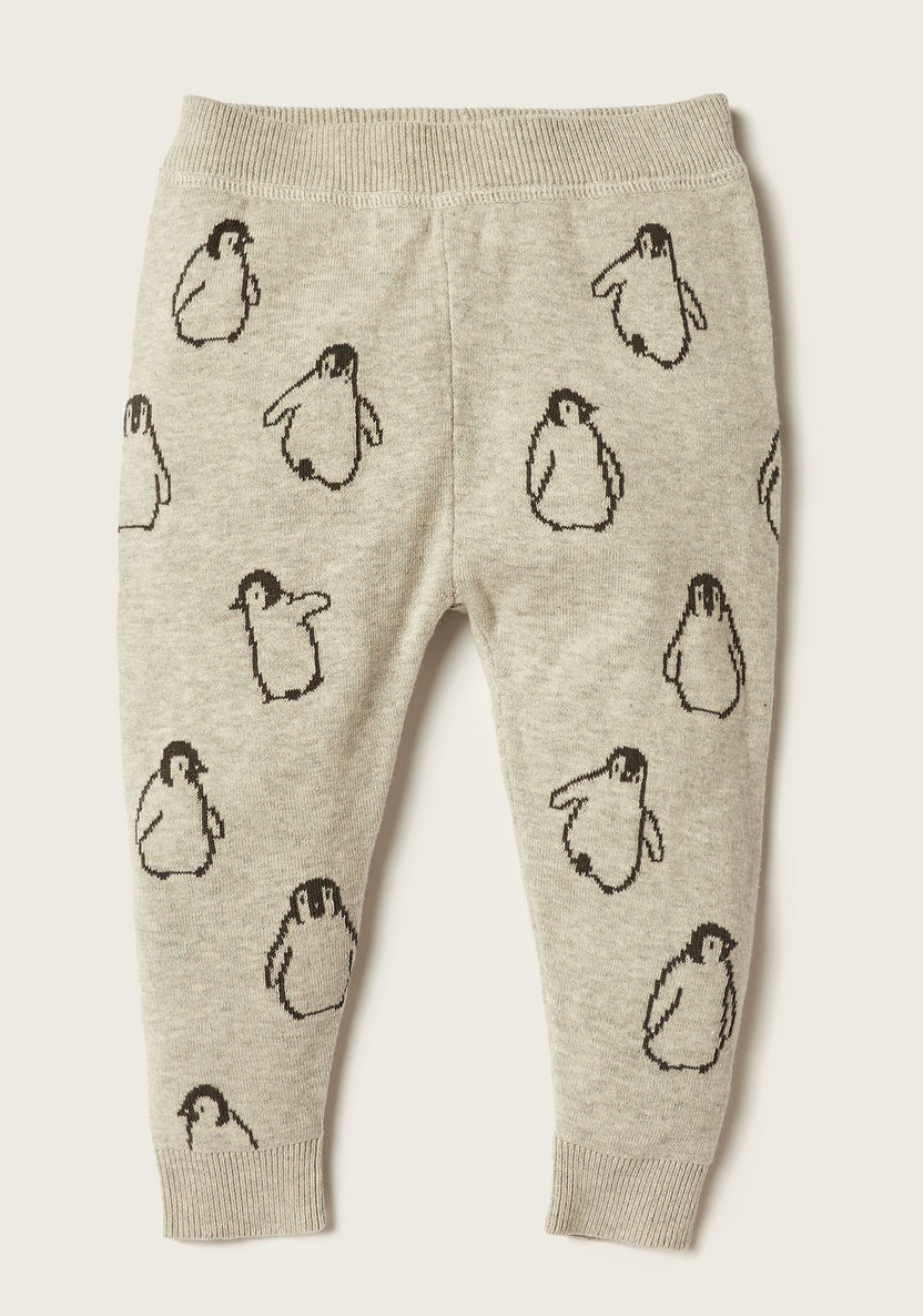 Juniors Penguin Print Sweatshirt and Jog Pants Set-Clothes Sets-image-2