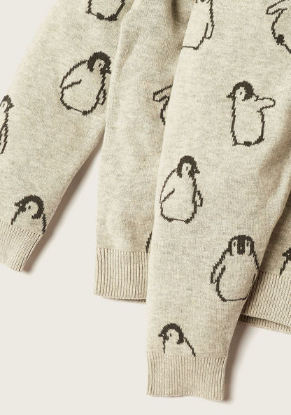 Juniors Penguin Print Sweatshirt and Jog Pants Set