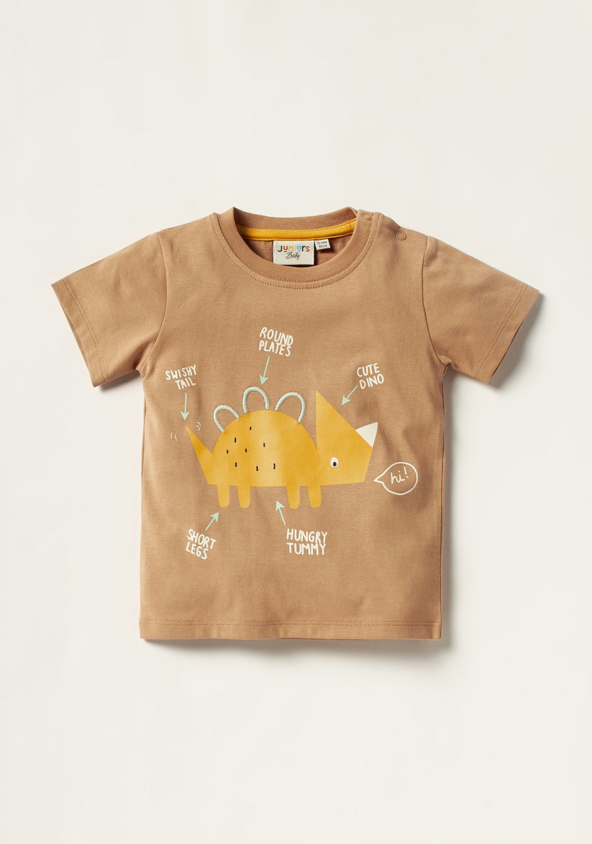 Juniors Printed 3-Piece T-shirts and Shorts Set-Clothes Sets-image-3