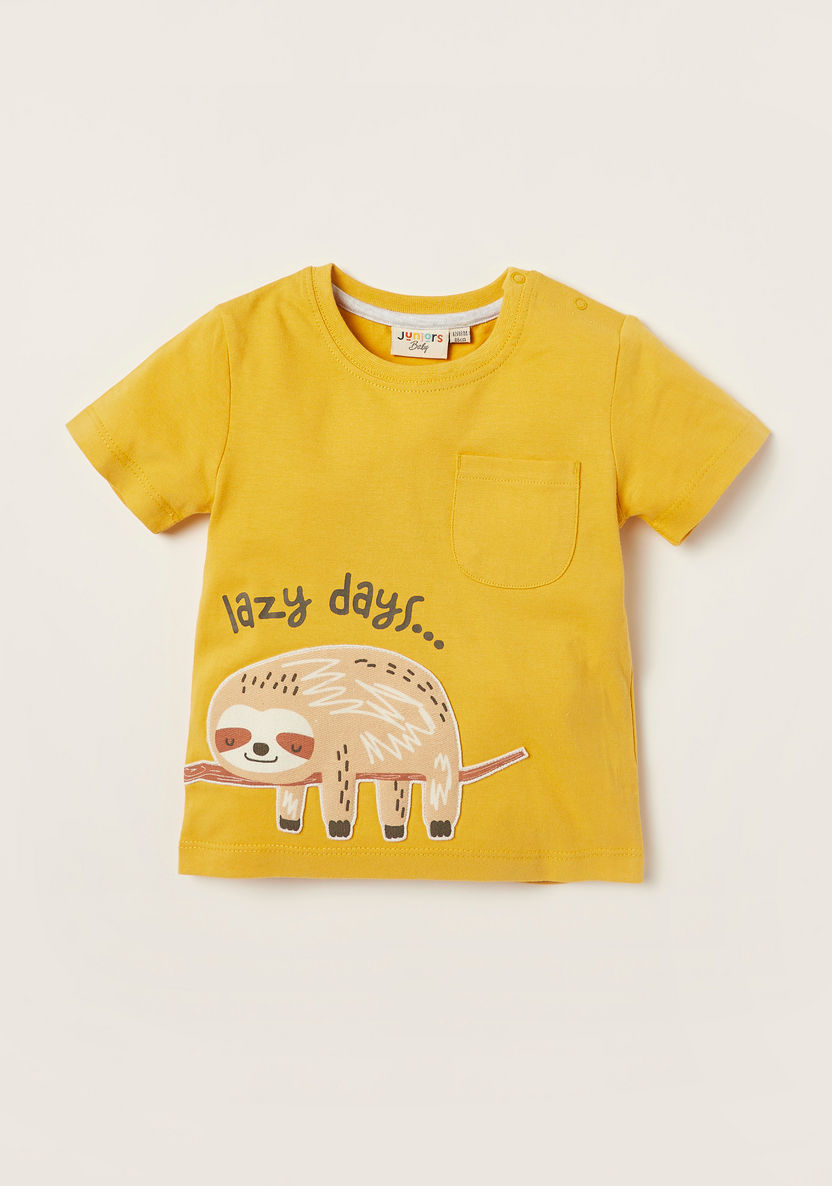 Juniors Printed 3-Piece T-shirts and Shorts Set-Clothes Sets-image-2