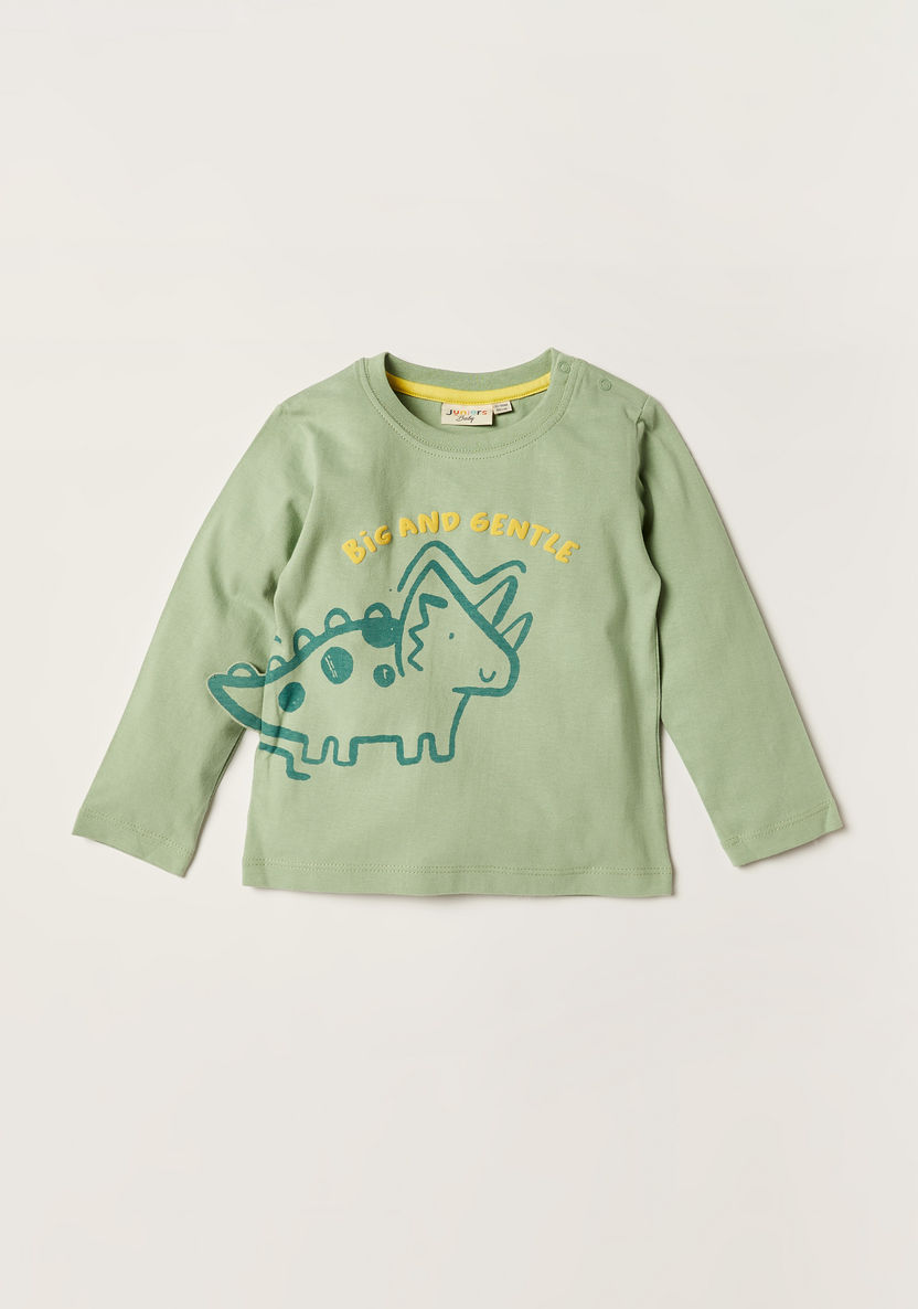 Juniors 3-Piece Printed T-shirt and Jog Pant Set-Clothes Sets-image-1