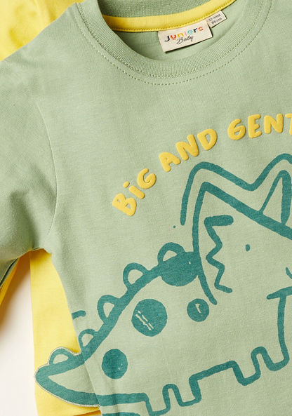 Juniors 3-Piece Printed T-shirt and Jog Pant Set