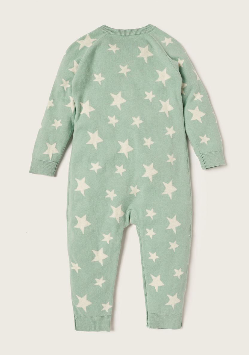 Juniors Printed Romper with Long Sleeves-Rompers, Dungarees & Jumpsuits-image-3