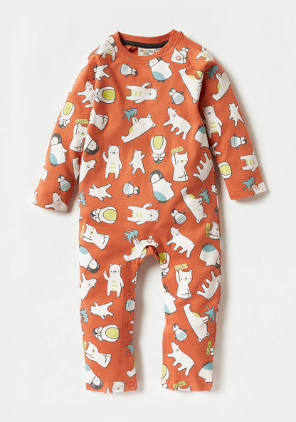 Juniors Printed Romper with Long Sleeves - Set of 2-Rompers%2C Dungarees and Jumpsuits-image-2